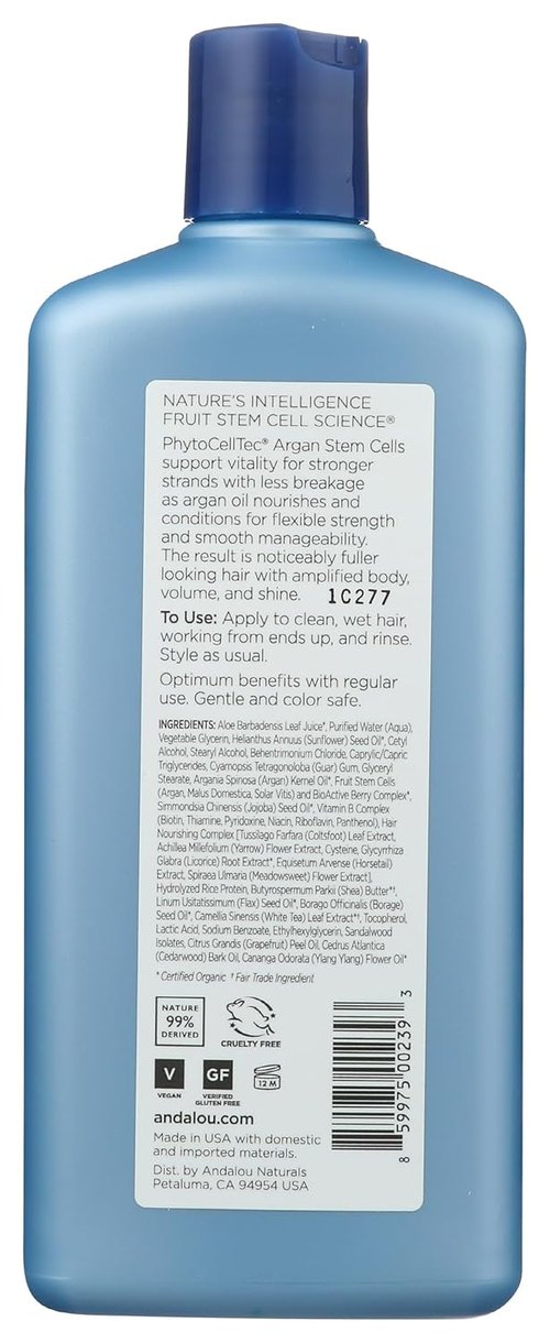 Andalou Naturals Argan Stem Cell Conditioner - Age-Defying Formula | 11.5 Ounce