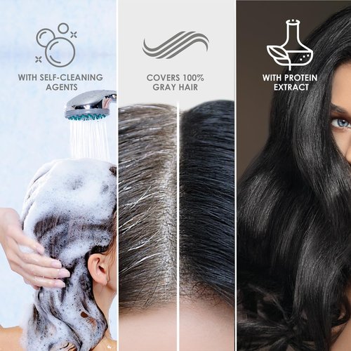Professional Coloring Kit - Permanent Hair Dye for Gray Coverage | 6.0 Dark Blonde + Revitalizing Shampoo & Conditioner