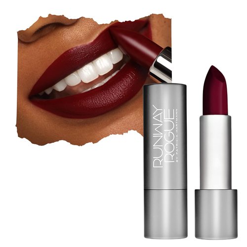 Runway Rogue 90s Vibe Lipstick - Moisturizing Matte Dark Burgundy in Midnight Merlot ‘1993’