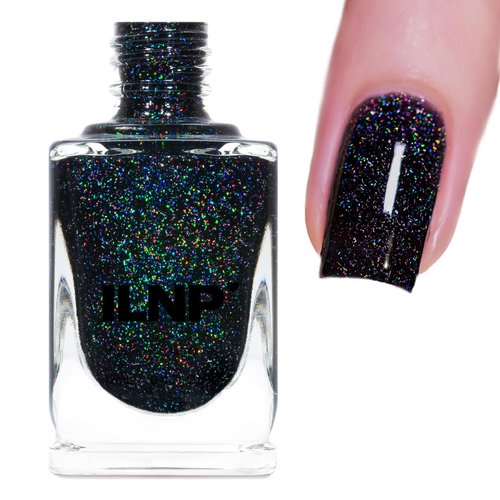 ILNP Cityscape - True Black Holographic Jelly Nail Polish | Long-Lasting, Chip Resistant, 12ml