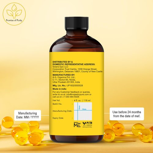 Majestic Pure Vitamin E Oil 4 Oz Vitamin E oil for Skin, Face Oil, Hair Oil and Body Oil- 100% Pure and Natural, 70,000 IU- Cold Pressed Hexane Free Non-GMO Gluten Free Formula