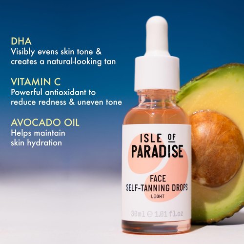 Isle of Paradise Mini Self-Tanning Face Drops - Natural Glow for Radiant Skin