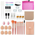 Gifts for Women - PrettyCare 38 Pcs Mini Travel Makeup Containers Set, Small Empty Container & TSA Approved Travel Bottles Kit with Brushes, fLeak-Proof Cosmetic Jars & Bottles for Travel, and Sample