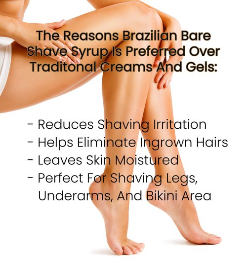 Brazilian Bare Fresh Watermelon Extra Gentle Shave Syrup – Preferred Over Traditional Womens Shave Creams And Womens Shave Gels