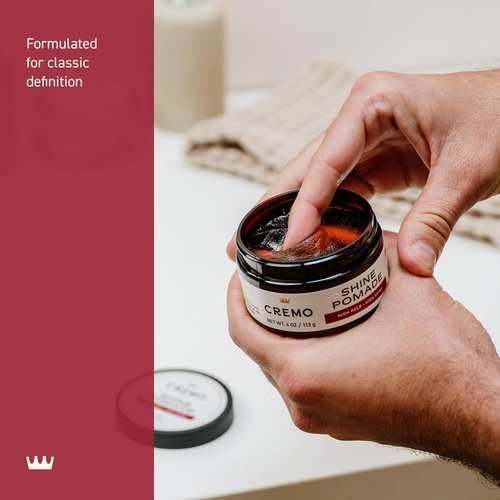 Cremo Hair Pomade for Men - Premium Barber Grade Styling Pomade with High Hold & Shine, 4 Oz