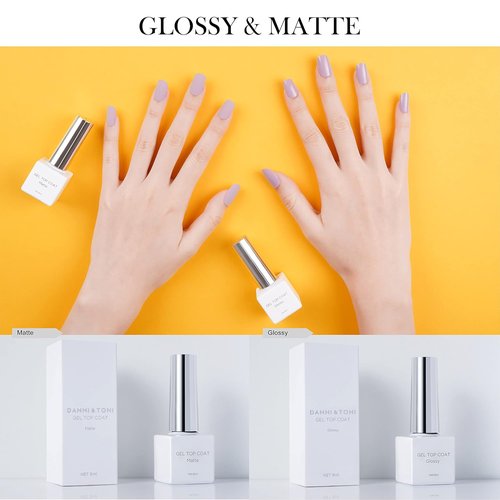 DANNI & TONI Glossy Gel Top Coat - 8ml High Shine & Long Lasting Finish for Gel Nails