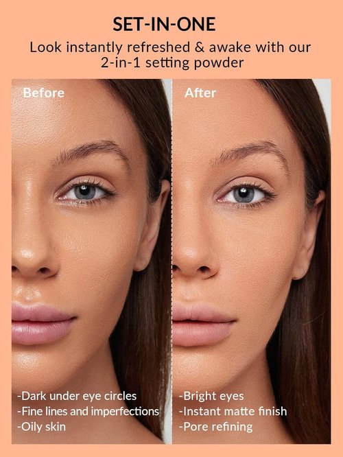 SheGlam Insta-Ready Face Powder - Loose Under Eye Setting Powder in Bisque