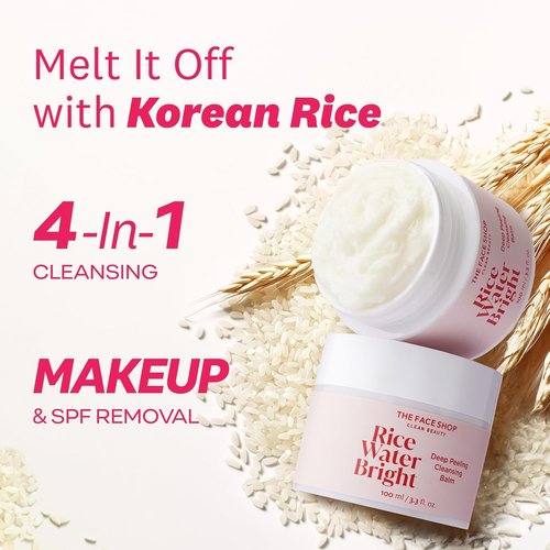 The Face Shop Rice Water Bright Cleansing Balm - 4-in-1 Makeup Remover with Lavender Oil | 100ml