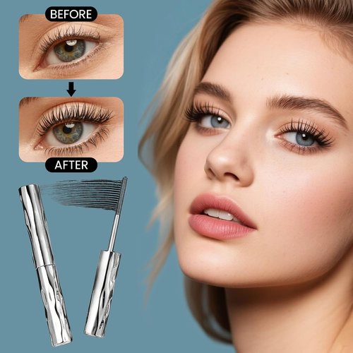 Skiennix Steel Tube Eyelash Primer - Waterproof Long Curling Mascara for Natural, Smudge-Free Daily Makeup (1 Pc)