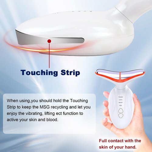 Facial and Neck Massager - SIQUER Red Light Therapy for Face Massage Relaxation