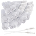 500PCS Disposable Eyelash Brushes - Upgraded Mascara Wands & Makeup Applicators Kit for Eyelash Extensions Makeup and Eyebrow Grooming(White)