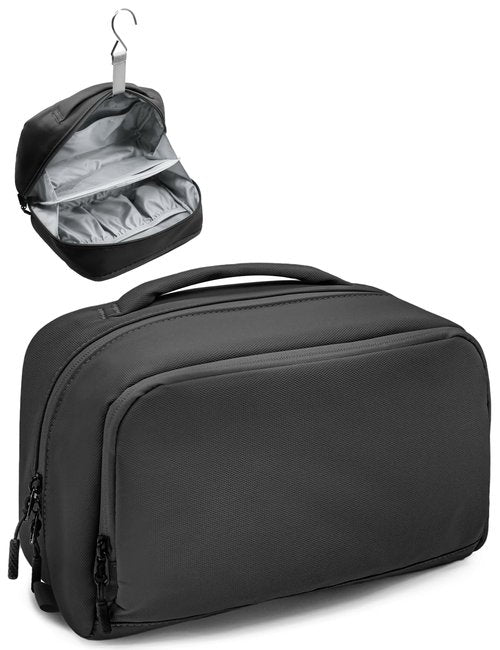 Oaque Large Hanging Travel Toiletry Bag for Men Women, 6L Dopp Kit Wide Open Cosmetic Makeup Bag Water-resistant Bathroom Shower Bags for Toiletries, Grooming, Shaving Organizer Bag