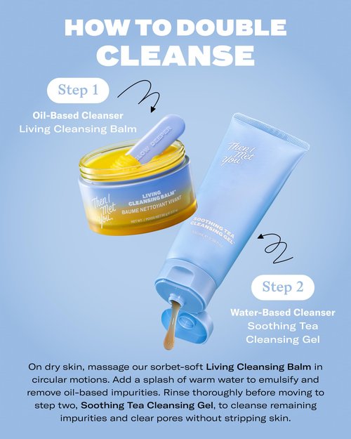 Then I Met You Soothing Tea Cleansing Gel, Vegan-Cruelty-Free Korean Skincare Cleanser with Fermented Rice, Centella, Hydrating Licorice, Glycerin, Exfoliator for Clear Skin Makeup Removal, 3.38 oz