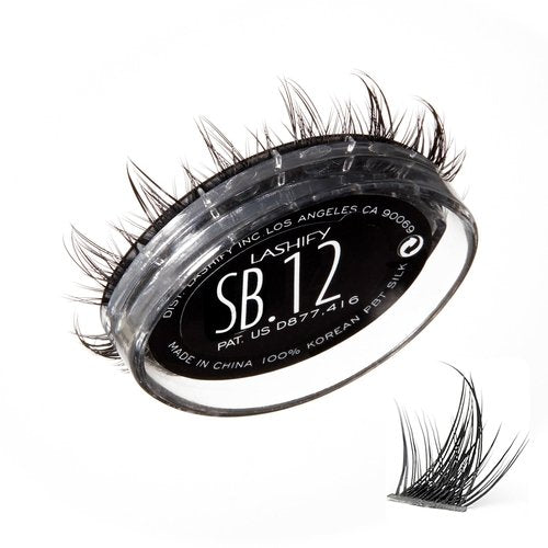 Lashify Star Burst 12mm Gossamer DIY Eyelash Extensions Refill, The Ultimate Multi-Length Multi Layered Lash, Black, Easy False Lashes