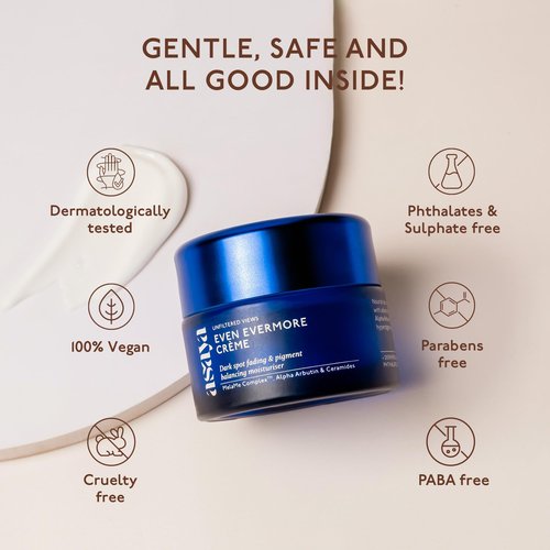 Asaya Ceramides Moisturizer with Alpha Arbutin | Helps Improve Dark Spots & Acne Marks | MelaMe™ Complex for Even Tone Skin | Barrier Repair & Deep Hydration | Lightweight | For Face & Neck |1.76 Oz