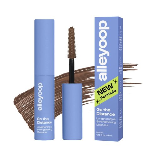 Alleyoop Tubing Mascara Brown - Long-Lasting, Smudge-Proof Formula with Biotin & Peptides | 4 mL Mini Size