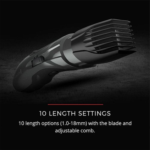 Remington Barba Beard Trimmer - Cordless Groomer with Ceramic Blades, 9 Length Settings & Rechargeable Battery