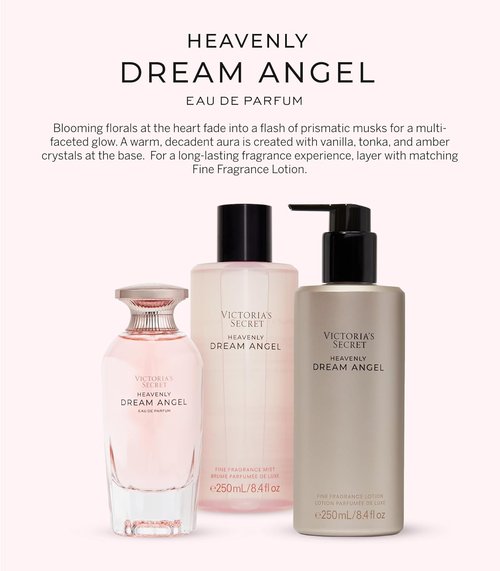 Victoria's Secret Heavenly Dream Angels Eau de Parfum - Prismatic Musk & Raspberry Nectar | 1.7 oz Women’s Perfume