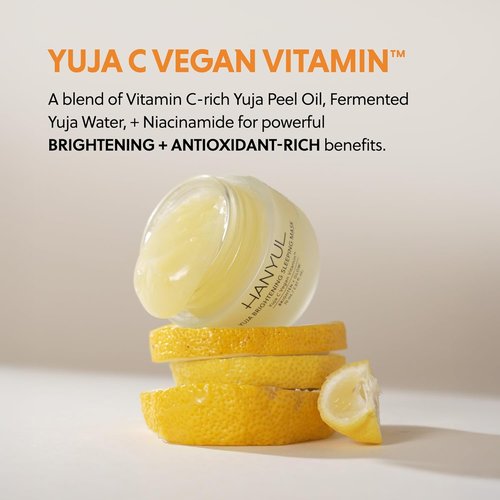 HANYUL Yuja Sleeping Mask - Korean Yuzu Night Cream for Radiant Glow | Vegan Hydrating Moisturizer 2.37 fl. oz.