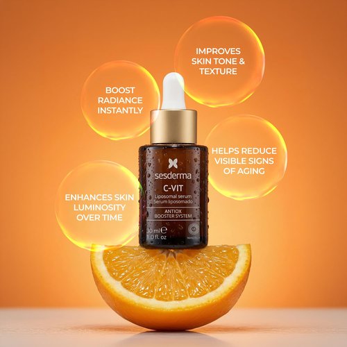 Sesderma C-VIT Radiance Serum - Brightening Vitamin C Formula for Hydration & Anti-Aging | 1.0 fl oz