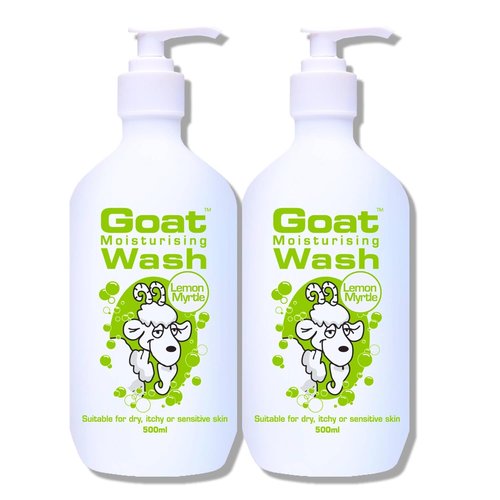 Goat Milk Soap Moisturizing Body Wash Duo - Revitalize Your Skin with Lemon Myrtle - 16.9 oz