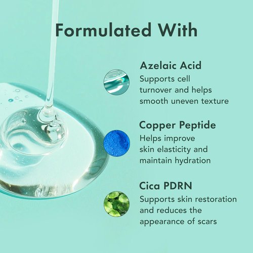 Rael Microcrystal Serum, Miracle Clear PM 5000 – Azelaic Acid and Cica PDRN Serum for Face, Pore Minimizer, Hydration, Korean Skin Care (1.08 fl oz)