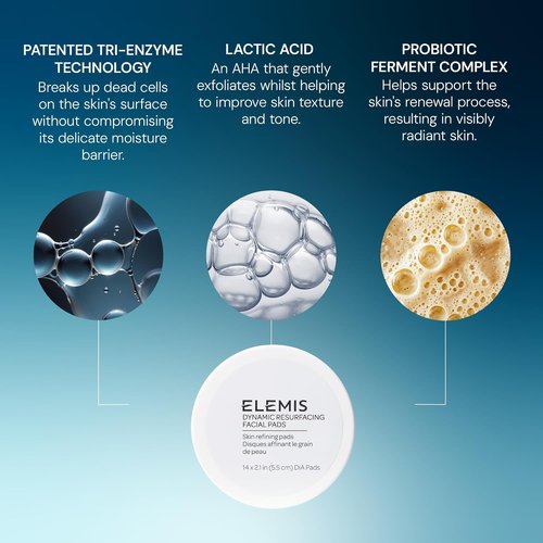 ELEMIS Dynamic Resurfacing Facial Pads - Gentle Exfoliating Treatment for Radiant Skin