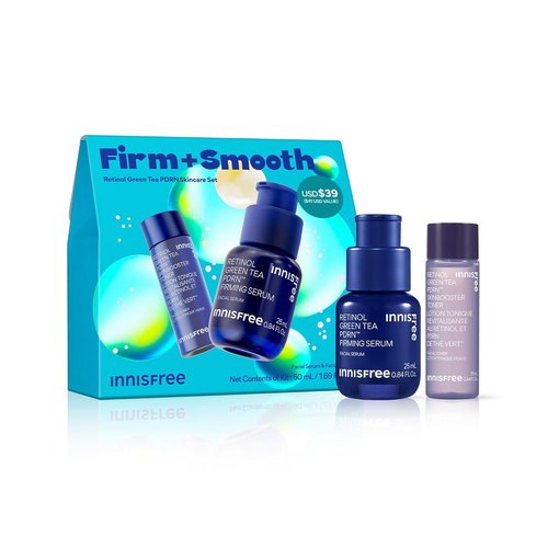 Innisfree Green Tea Retinol PDRN Firming Serum - Vegan Korean Skincare for Smoother Skin Texture | Gift Set Available