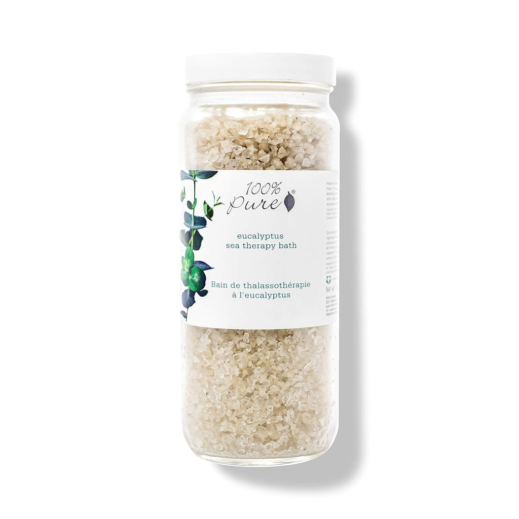 100% PURE Eucalyptus Bath Salts - Nourishing Skin & Relaxing Aromatherapy | Home Spa Kit - 15 Oz