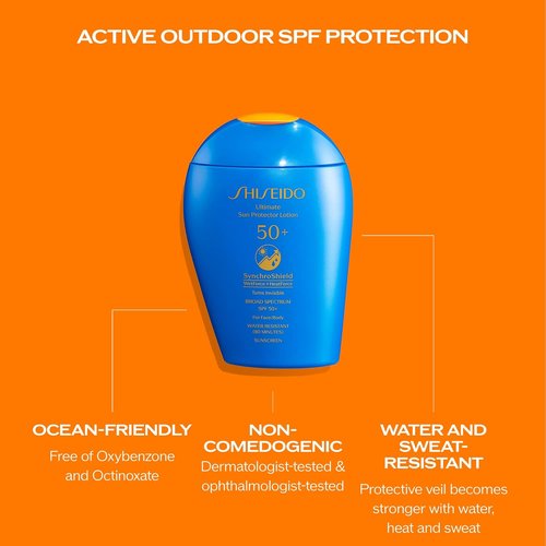 Shiseido Ultimate Sun Protector Lotion SPF 50+ - Face & Body Sunscreen (1.6 oz)