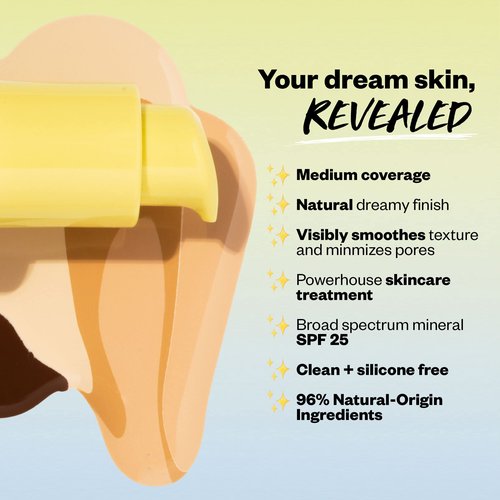 Kosas Revealer Liquid Foundation SPF 25 – Medium Buildable Coverage, Hydrating Natural Glow Finish, Medium Deep Warm 350