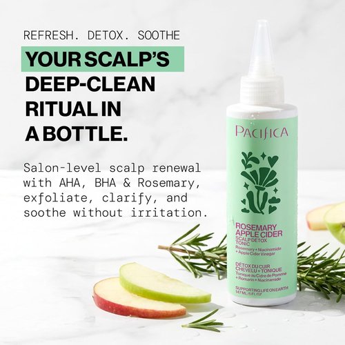 Pacifica Scalp Detox Tonic - Exfoliating Scalp Treatment with Glycolic & Salicylic Acid | 5 oz Vegan Formula