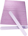 50 Pcs Nail File, Emery Board Nail Files for Acrylic Nails and Natural Nails, 100/180 Grit Double Sided Fingernail File Gel Nail Professional Reusable Washable Manicure Pedicure Kit Set Gray