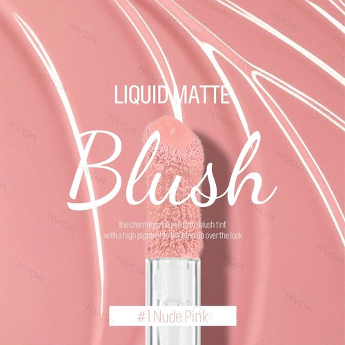 KYDA Liquid Blush - High Pigment Matte Tinted Cream for Cheeks | Long-Lasting Dewy Finish in Nude Pink