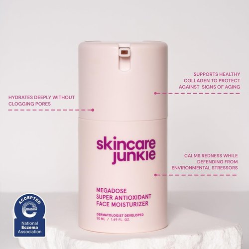 Megadose Super Antioxidant Face Moisturizer - Dermatologist Developed for All Skin Types | 1.7 OZ