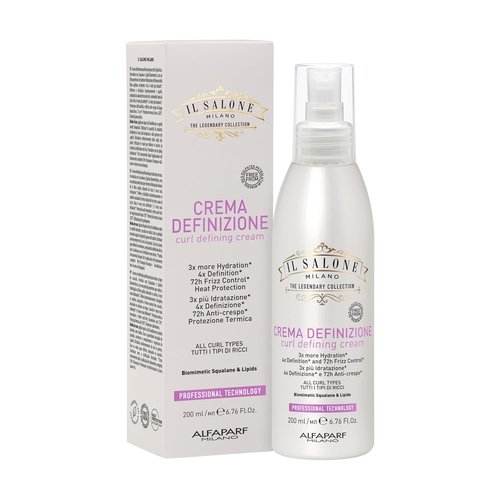 Il Salone Milano Curl Defining Cream - Anti-Frizz & Humidity Protection - Adds Shine & Definition - 6.76 fl oz / 200ml