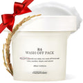 NATURECLASS R4 Rice Wash Off Facial Mask – 4-in-1 Korean Skin Care, Pore Refining, Gentle Exfoliating, Hydrating, Smooth Texture, Rice Ferment & Enzyme, Soft Cream Wash-Off, 3.38 fl oz