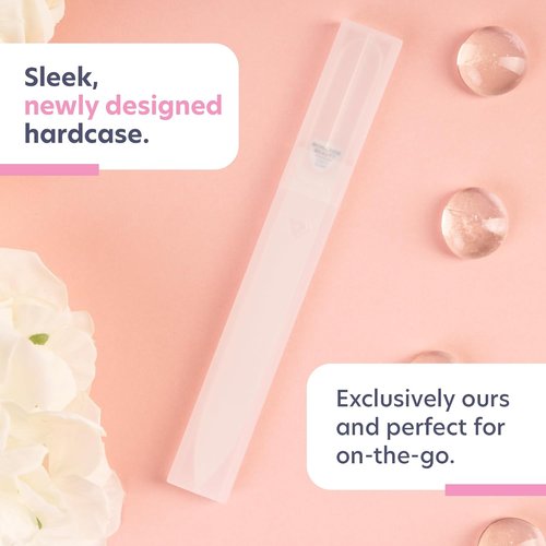Bona Fide Beauty Czech Glass Nail File - Crystal Fingernail File with Clear Hardcase | Ideal Gift for Women