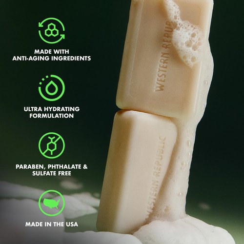 Hyper Foaming Soap Bar - Ultra-Lathering Birchwood, Eucalyptus & Alpine Sage | Hydrating & Anti-Aging (2 Pack) | Made in USA