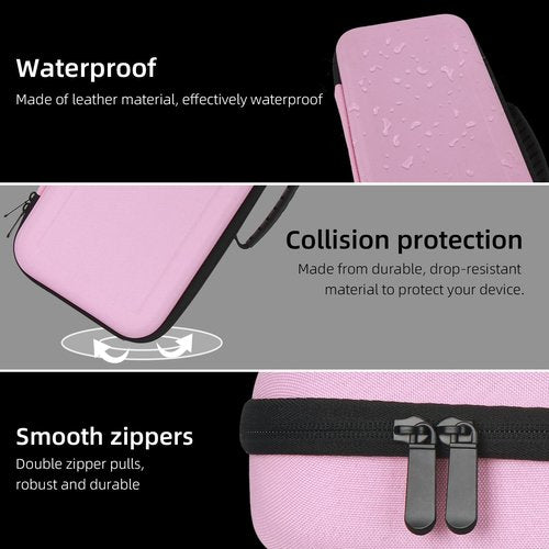 Guganas Hard travel Case Compatible with Dyson Airstrait Straightener, Carrying storage Bag for Airstrait HT01. (Pink)