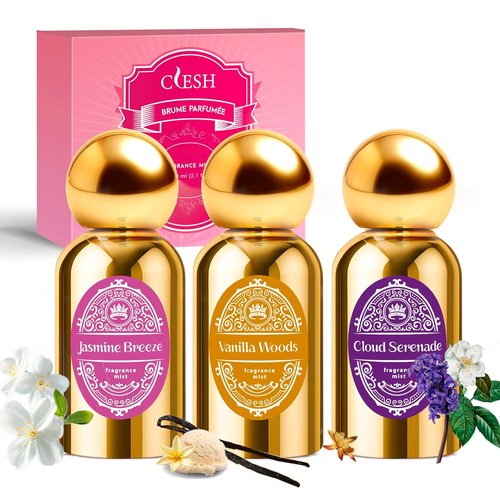 Regine Switzerland Body Spray Set - Travel Size Fragrance Mist Trio | Vanilla Woods, Cloud Serenade, Jasmine Breeze - 60ml Each
