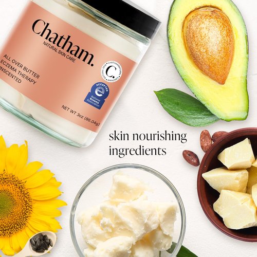 Chatham Natural Skin Care Eczema Relief Cream - Moisturizes & Soothes Dry Skin | 3oz, Steroid-Free