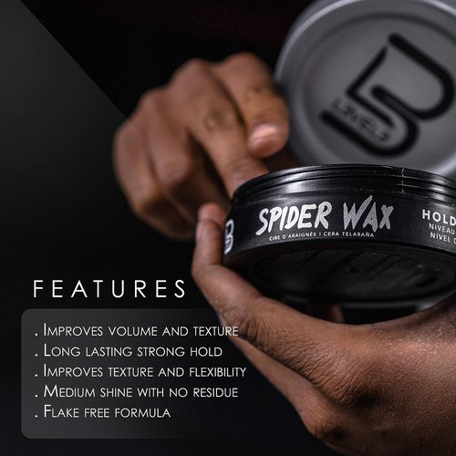 L3 Level 3 Spider Wax - Long Lasting and Strong Hold Improve your Hair Volume and Texture