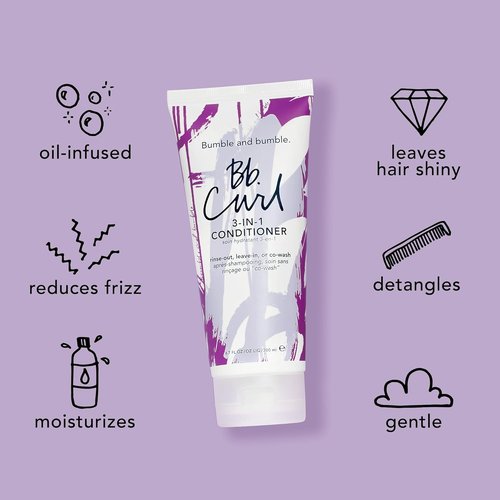 Bumble and bumble. Curl 3-in-1 Conditioner - Leave-In, Rinse Out, CoWash | Anti-Frizz & Color Safe for Curly Hair with Jojoba, Avocado & Coconut Oil