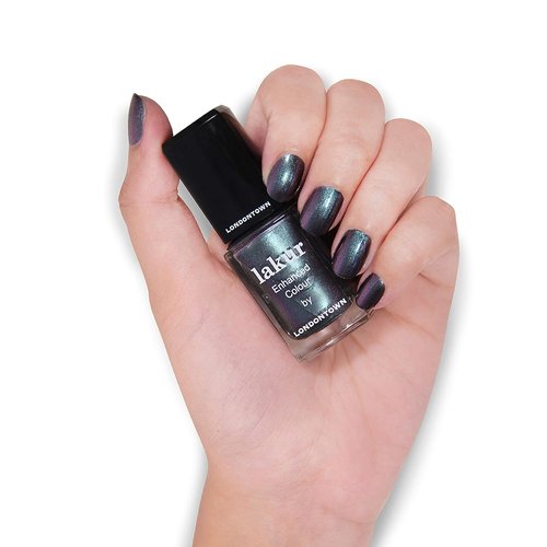 LONDONTOWN Lakur Nail Polish - Long-Lasting Blue, Streak-Free & Chip-Resistant | 21+ Free Non-Toxic Vegan, 0.4 Fl Oz