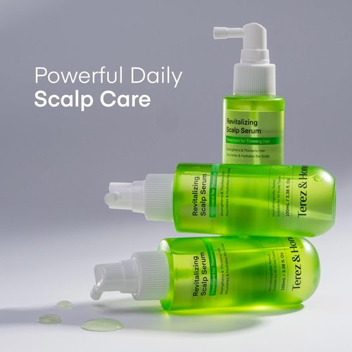 Scalp Serum for Hair Growth Spray - Korean Vegan Treatment for Hair Loss, Thinning & Itchy Scalp, Dermatologically-Tested, Lightweight Exfoliates Dandruff, Strengthen Roots for Men & Women - 2 Pack