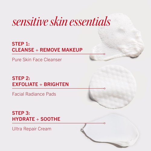 First Aid Beauty Face Faves Kit - Travel-Friendly Skin Care Gift Set with Cleanser, Exfoliating Pads & Repair Cream