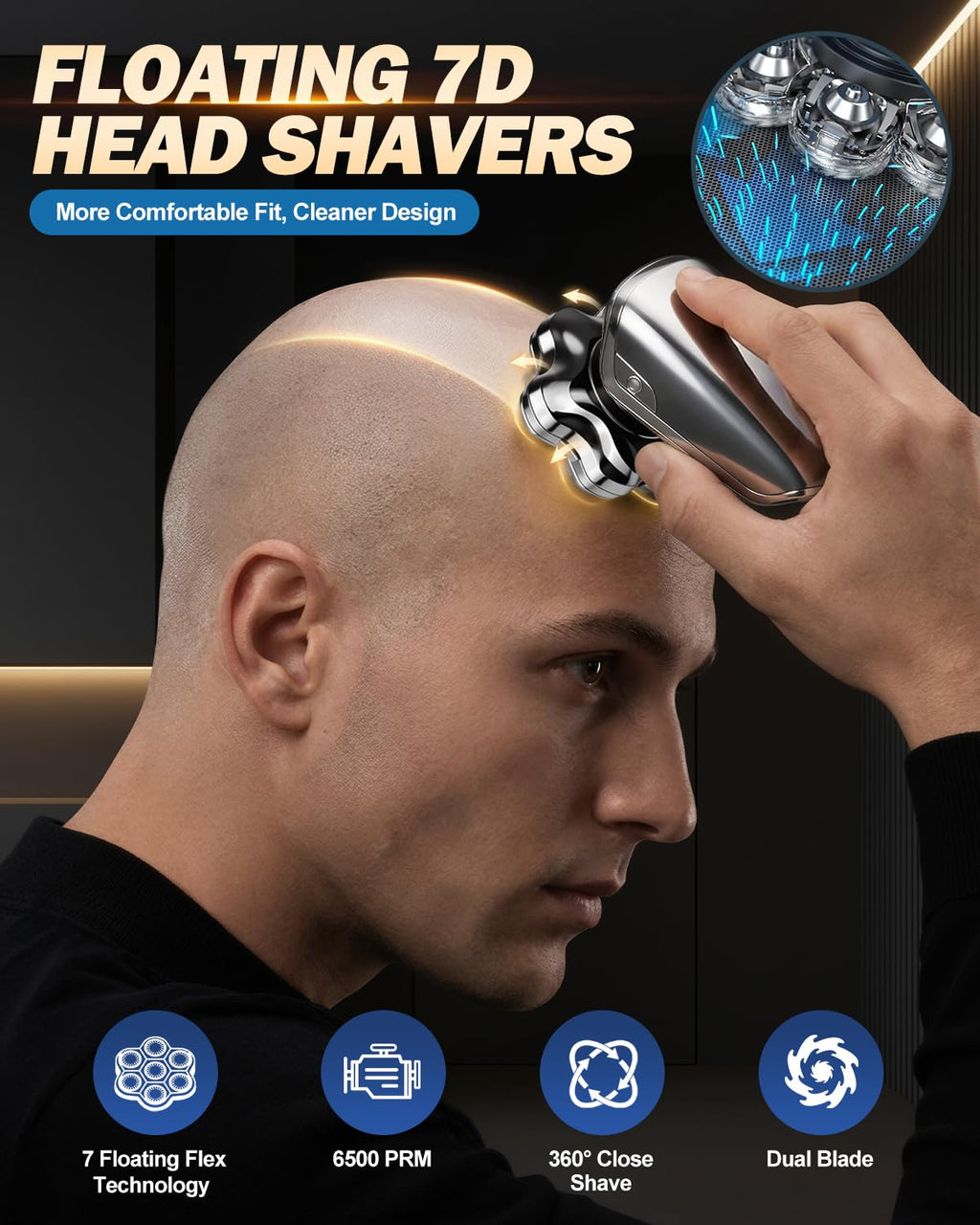 Voph 7D Electric Head Shavers