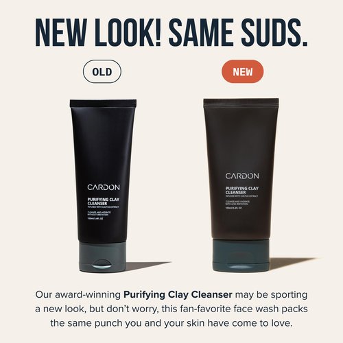 Cardon Men's Deep Pore Cleaning Clay Face Wash, 4x Better Than Charcoal, Oily, Acne-Prone Skin | Korean Premium Skin Care | Remove Face Oil & Dirt, (1 CT)