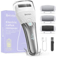 Electric Callus Remover for Feet - 2-Speed Rechargeable Pedicure Kit with 3 Rollers, IPX4 Waterproof Foot Scrubber & Digital Display | Professional Dead Skin & Callus Remover for Women/Men